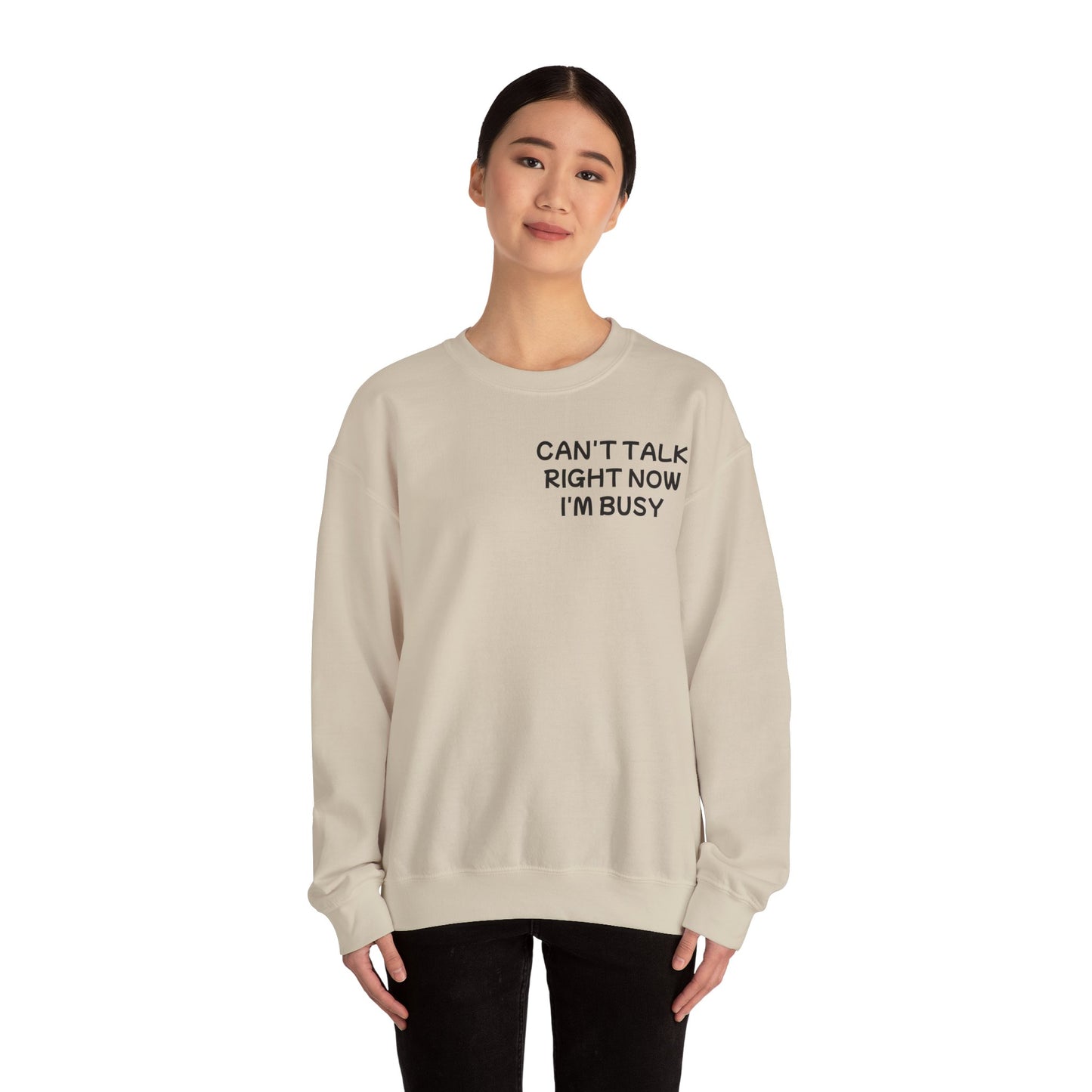Unisex Heavy Blend™ Crewneck Sweatshirt "Can't talk right now, I'm busy fighting demons in my head"