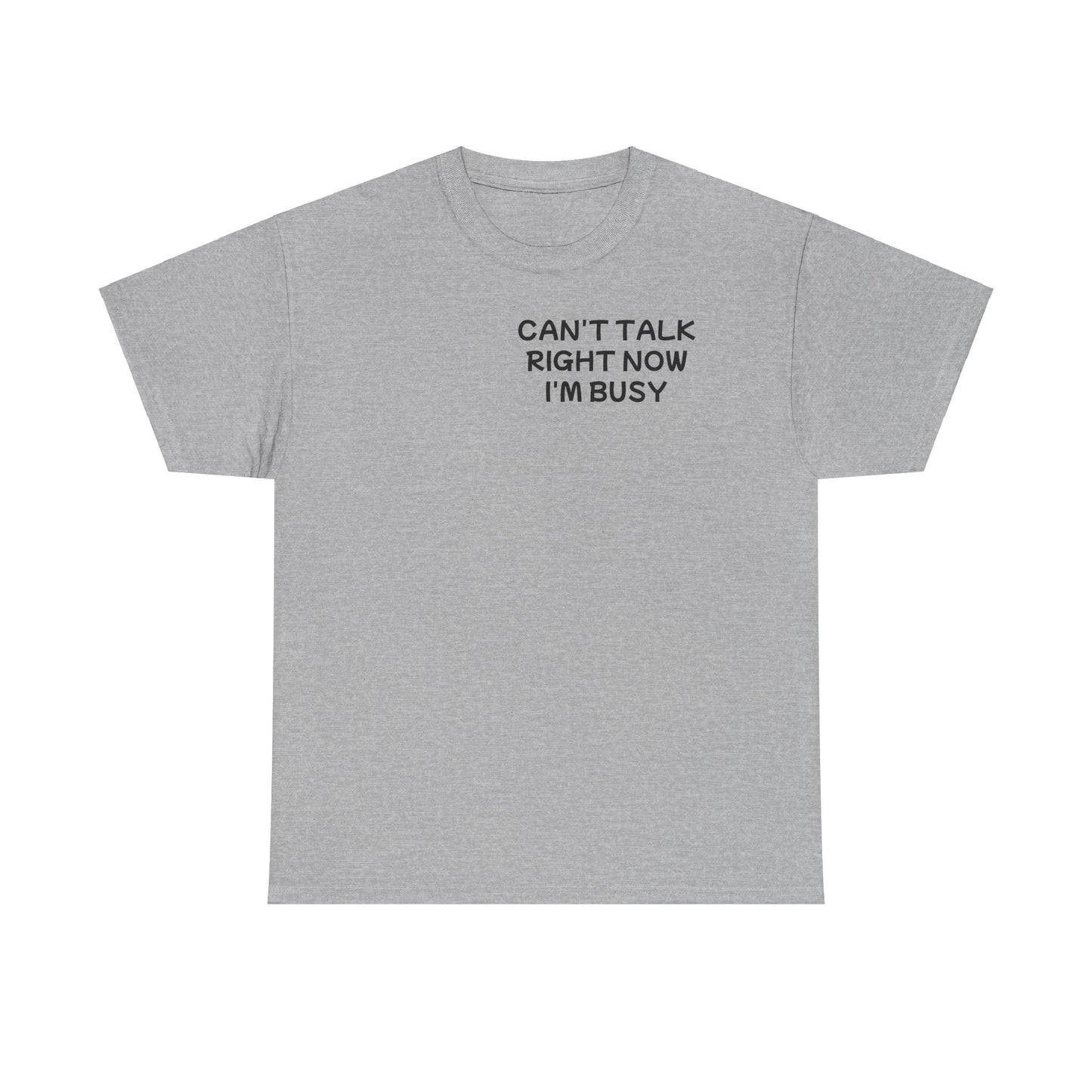 Unisex Heavy Cotton Tee "Can't talk right now, I'm busy fighting demons in my head"