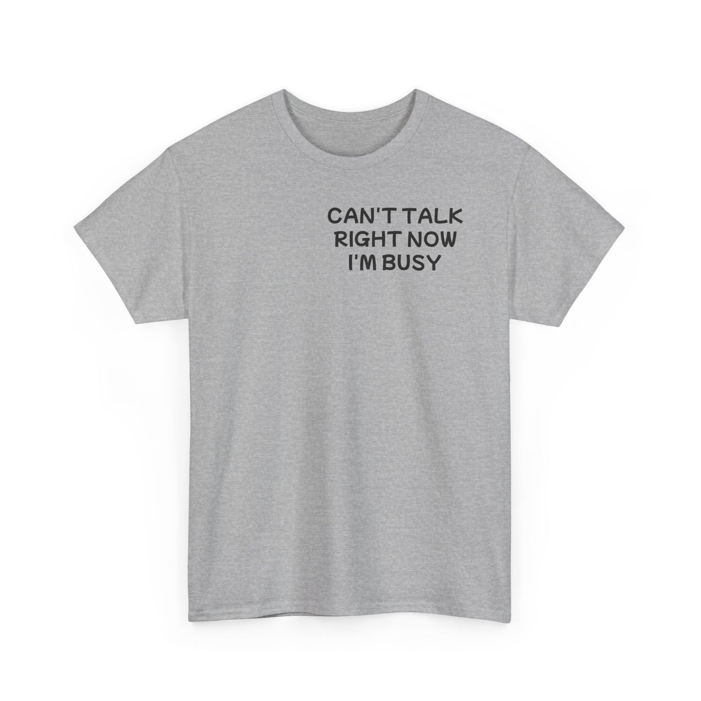 Unisex Heavy Cotton Tee "Can't talk right now, I'm busy fighting demons in my head"