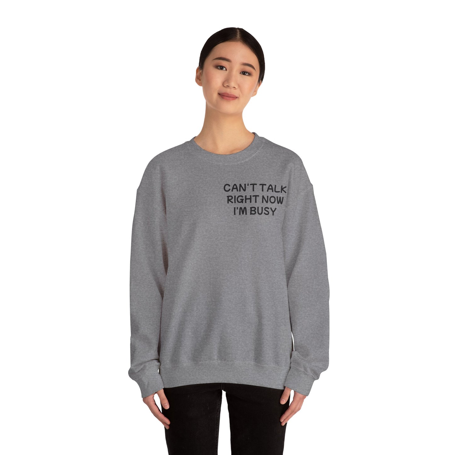 Unisex Heavy Blend™ Crewneck Sweatshirt "Can't talk right now, I'm busy fighting demons in my head"