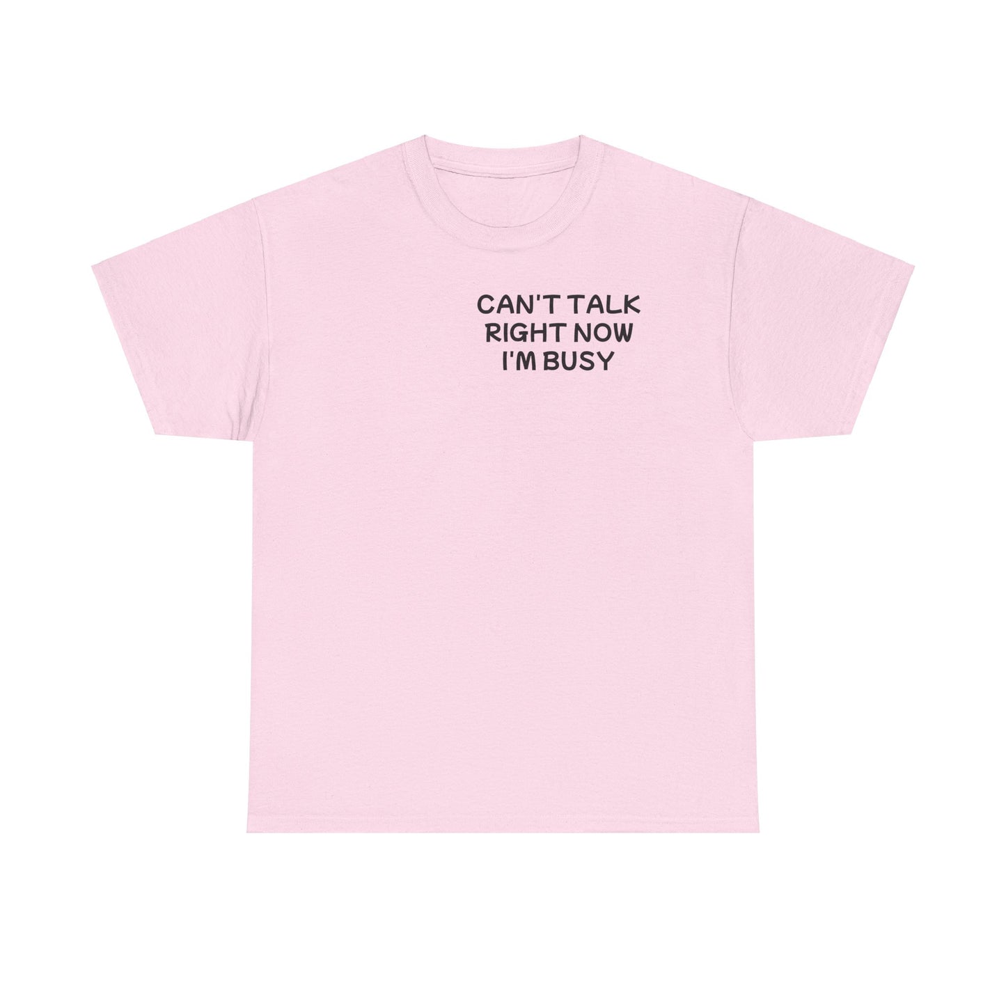 Unisex Heavy Cotton Tee "Can't talk right now, I'm busy fighting demons in my head"