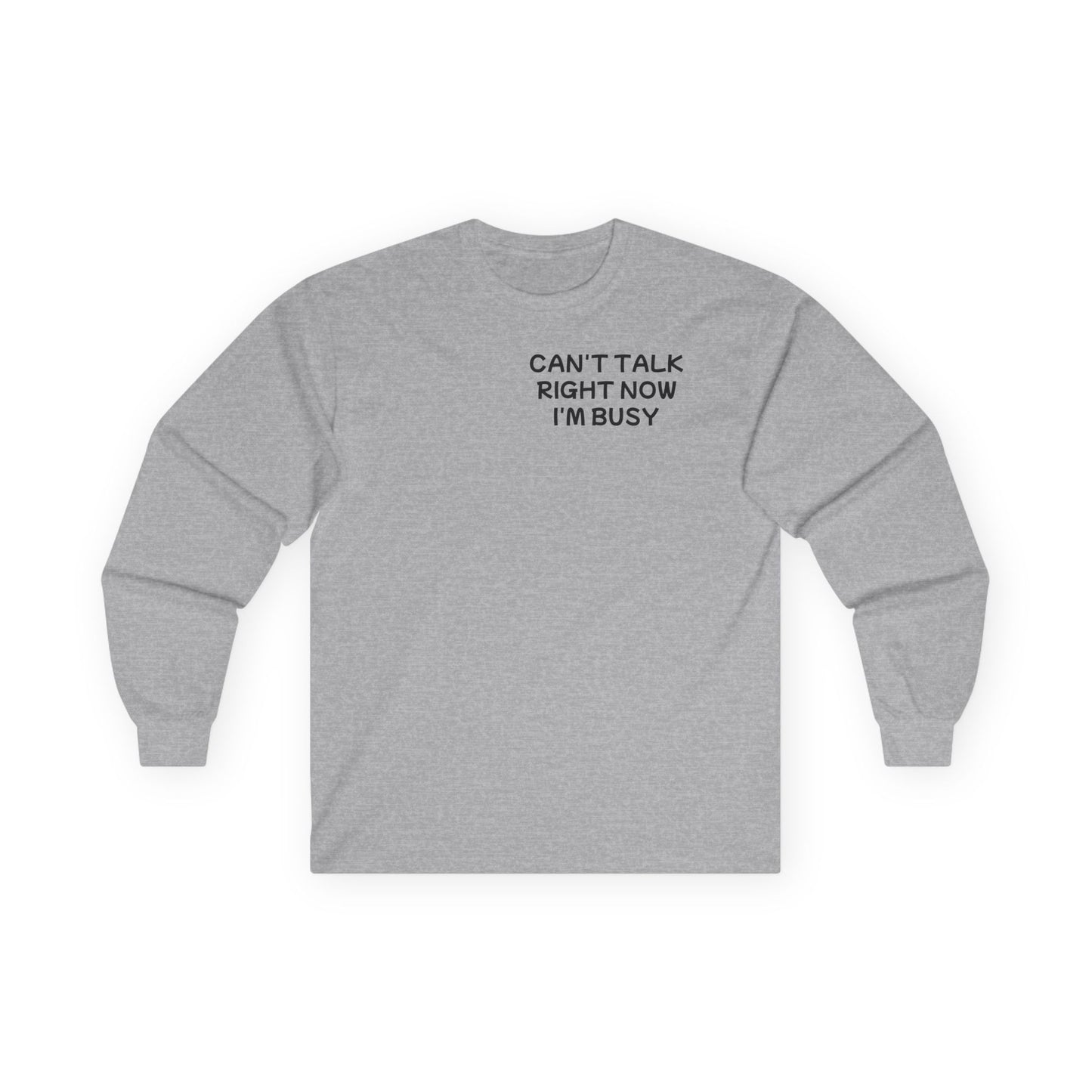 Unisex Ultra Cotton Long Sleeve Tee "Can't talk right now, I'm busy fighting demons in my head"