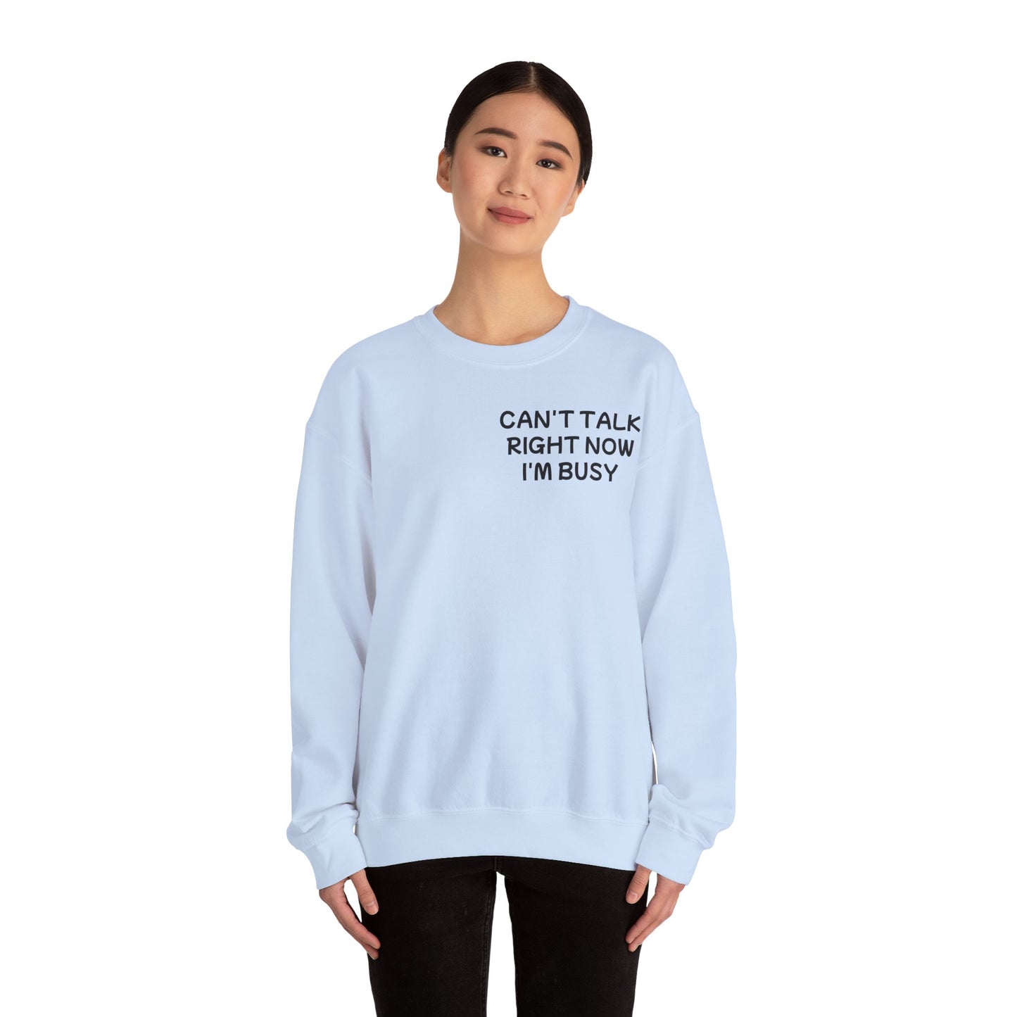 Unisex Heavy Blend™ Crewneck Sweatshirt "Can't talk right now, I'm busy fighting demons in my head"