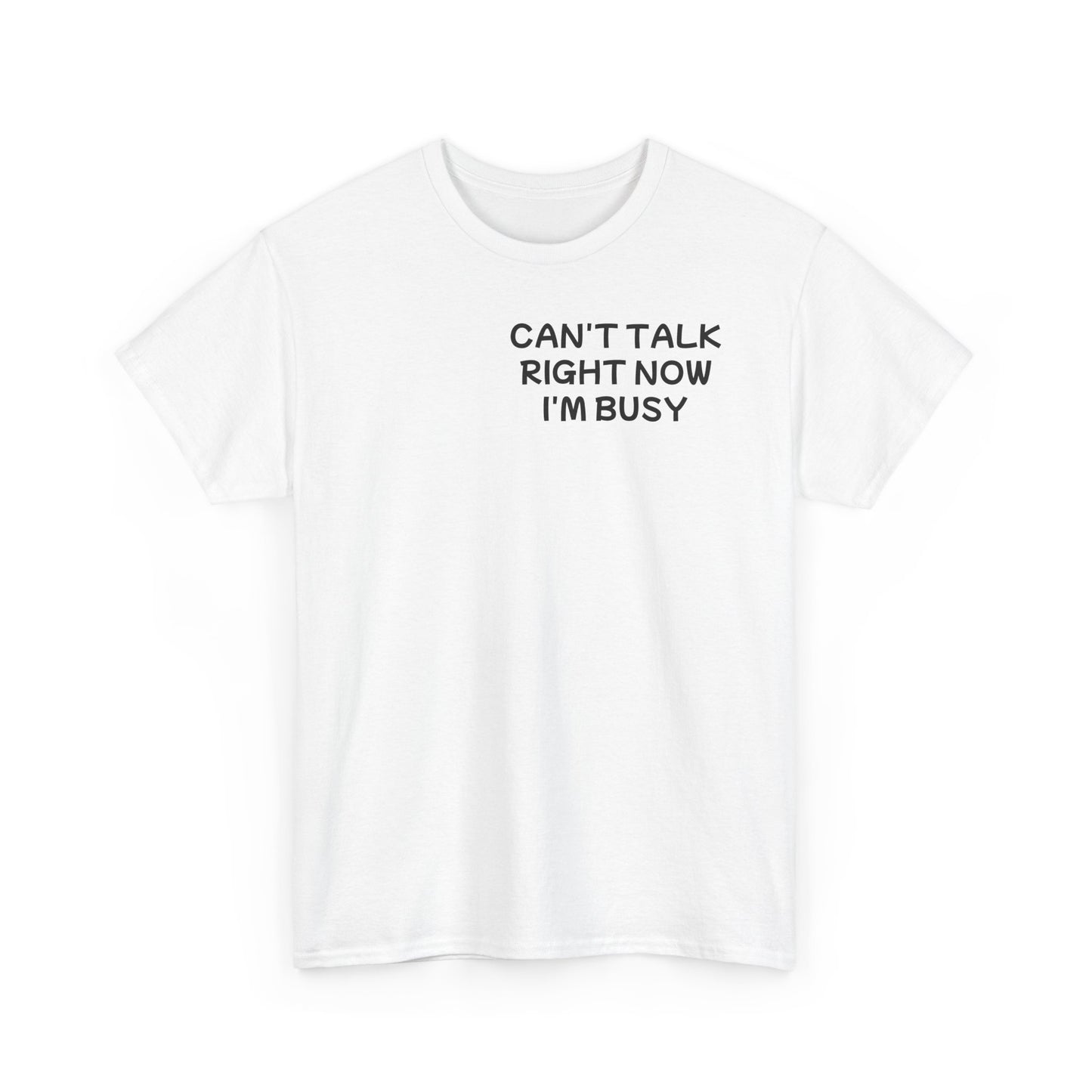 Unisex Heavy Cotton Tee "Can't talk right now, I'm busy fighting demons in my head"