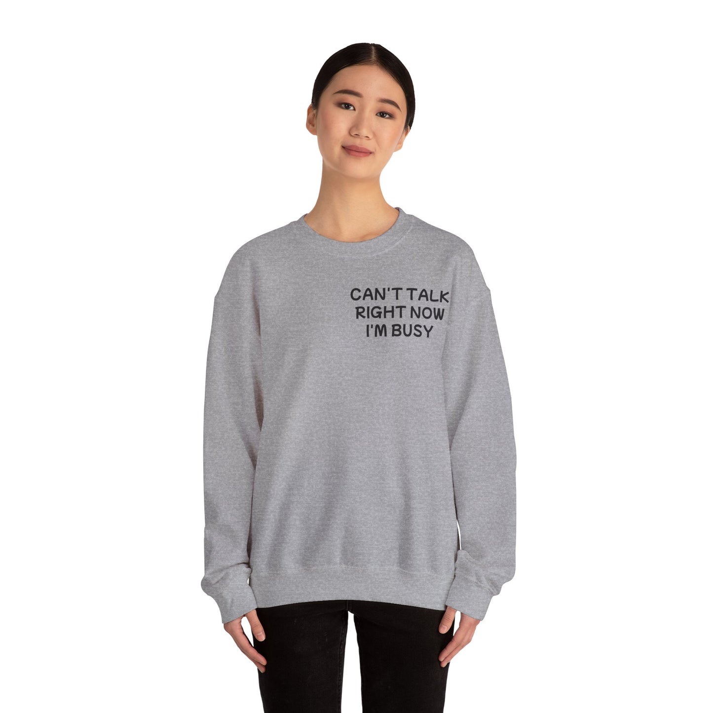 Unisex Heavy Blend™ Crewneck Sweatshirt "Can't talk right now, I'm busy fighting demons in my head"