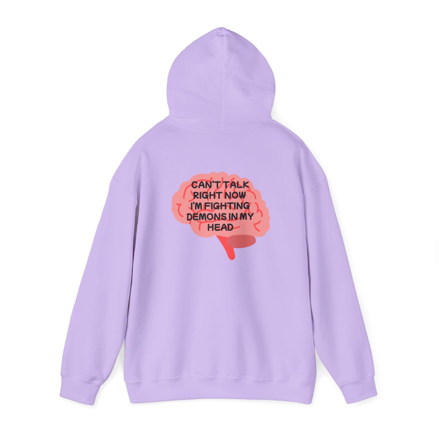 Unisex Heavy Blend™ Hooded Sweatshirt "Can't talk right now, I'm busy fighting demons in my head"